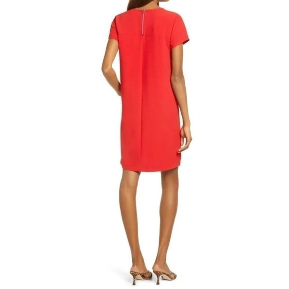 Chelsea28 Crepe Shift Red Dress XS NWT Modest Elegant Career wear